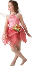 Deluxe dievčenský kostým víla Roseta (šaty, krídla, náramok)