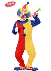 Detský kostým klaun - Pre vek 5-7 rokov (rozbalené)