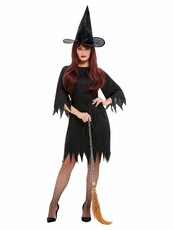 Dámsky kostým čierna čarodejnica