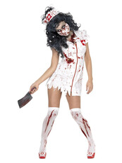 Dámsky halloweensky kostým zombie sestrička krátky