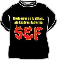 Tričko Šéf Nikto nevie, čo tu robím...