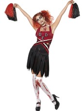 Dámsky halloweenský kostým stredoškolská zombie roztlieskavačka