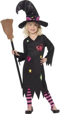 Dievčenský kostým malá čarodejnica v čiernom