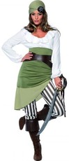 Dámsky kostým pirátka (zelený)