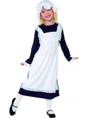 Dievčenský kostým Viktoriánska chudobná dievčina (čierno-biely)