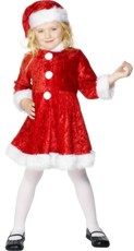 Dievčenský kostým Santa dievčenské zamatový