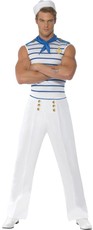 Pánsky kostým námorník (s pruhovaným tričkom)