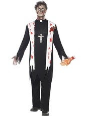 Pánsky kostým k Halloweenu Zombie farár