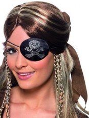 Pirátska záslepka s lebkou (dámska)