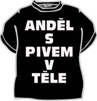 Tričko Anjel s pivom v tele
