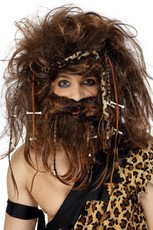 Pánska parochňa a fúzy praveký muž (caveman)