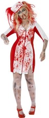 Dámsky kostým zombie sestrička pre plnoštíhle