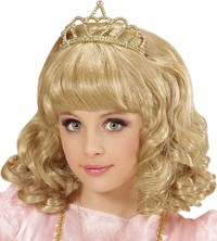 Dievčenská princeznovská parochňa s korunkou (blondína)