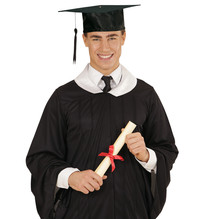 Saténový absolventský klobúk