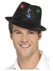 Filtrový klobúk - svietiaci, čierny