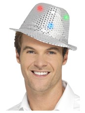 Filtrový klobúk - svietiaci, strieborný
