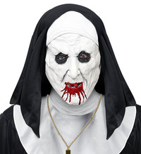 Hororová maska mníška s čepcom