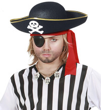 Pirátsky klobúk s lebkou