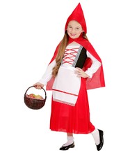 Dievčenský karnevalový kostým červená Čiapočka, dlhý
