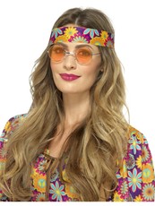 Okuliare hippies, oranžové