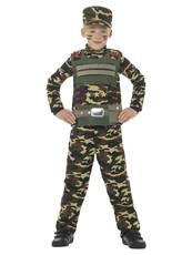 Chlapčenský kostým Vojak (zelený)