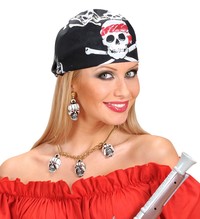 Pirátska šatka s lebkami
