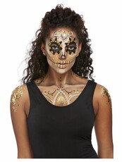Zlatý trblietavý make up set