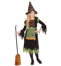 Dievčenský kostým čarodejnice zelená