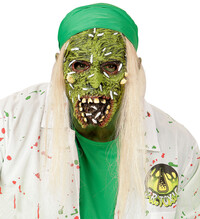 Polhlavová maska toxic zombie s vlasmi