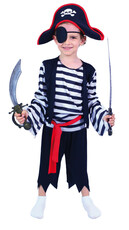Detský kostým pirát s čiapkou a záslepkou e-obal