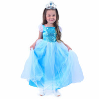 Dievčenský kostým princezná, modrý