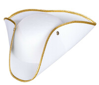 Biely klobúk "tritón" so zlatým lemom