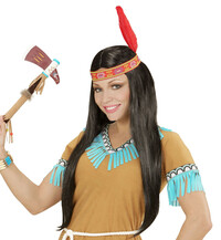 Dámska indiánska parochňa s čelenkou a perom