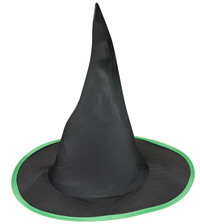 Detský klobúk čierno-zelená čarodejnica/Halloween