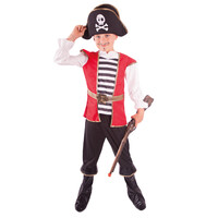 Detský kostým piráta s klobúkom (6-8 rokov)