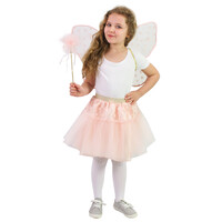 Detská tutu sukňa Kostým kvetinovej víly Rose s prútikom a krídlami e-balenie