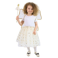 Detský kostým tutu sukňa zlatá víla s prútikom a krídlami e-balík
