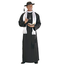Pánsky kostým kňaz, čierny.