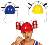 Prilba s držiakom na plechovky