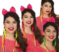 Neónové náušnice z 80. rokov, blesk