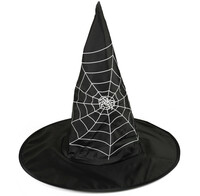 Detský klobúk čarodejnice/Halloween s pavučinou