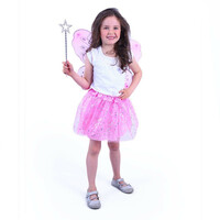 Detský tutu sukňa ružový kostým motýľa s prútikom a krídlami