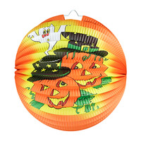 Halloweenský lampáš - veselé tekvice 25 cm