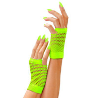 Dámske zelené neónové sieťované rukavice