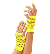 Dámske žlté neónové sieťované rukavice
