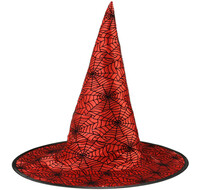 Červená čarodejnica/Halloween klobúk pre dospelých