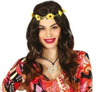 Dámska parochňa s kvetinovou čelenkou