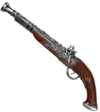 Stará hnedá pirátska pištoľ