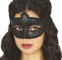 Čierna škraboška s trblietkami