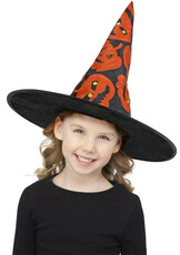Detský čarodejnícky klobúk s tekvicami